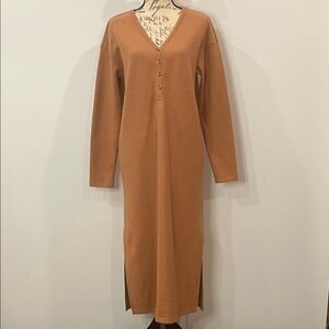 ASOS long sleeve henley dress soft brushed fabric 6